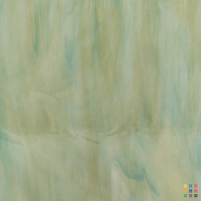 W Opalescent 178-L bleu ciel et ambre moyen 27x27cm