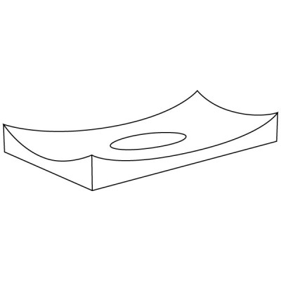 Moule rectangle incurvé 30x18cm