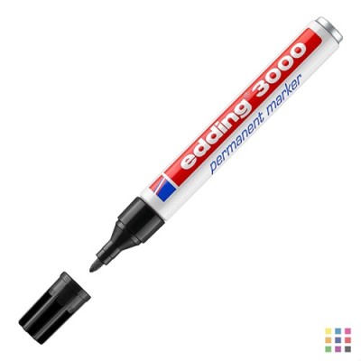 Rotulador permanente Edding 3000 negro