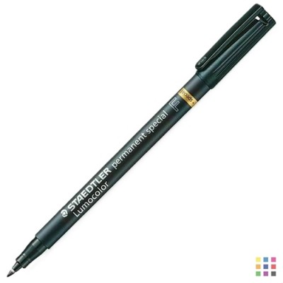 Rotulador permanente fino Lumocolor negro