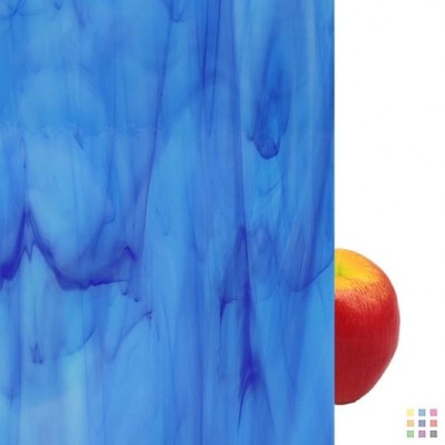 OS Opalescent 633-7S-F sky blue and dark blue 30x30cm