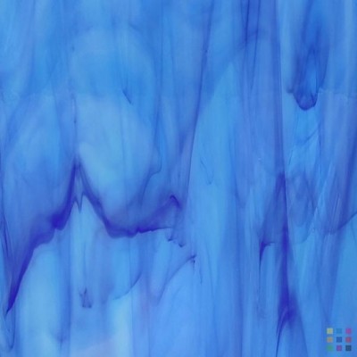 OS Opalescent 633-7S-F sky blue and dark blue 30x30cm