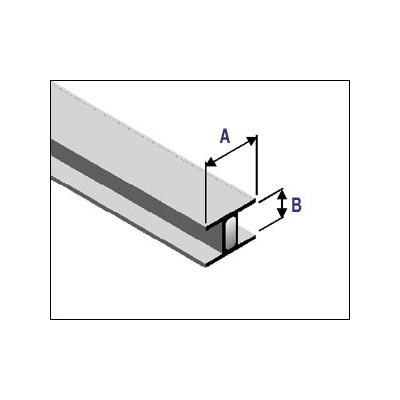 Perfil de 2m de plomo Mommer H plano 8x5mm con varilla de acero