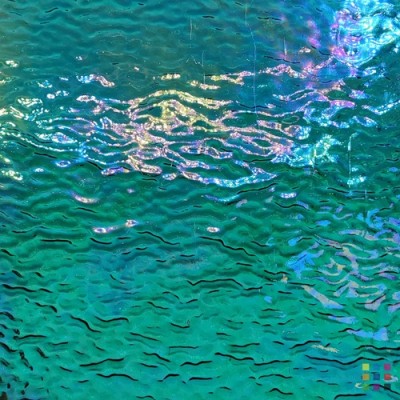 W Ripple 25 IRID iridescent aqua blue-green 27x27cm W Ripple 25 IRID iridescent aqua blue-green 27x27cm
