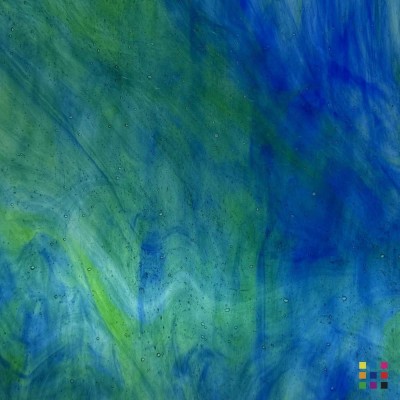 W Streaky 197-LL AQUALITE bleu foncé et vert moyen "Aqualite" 27x27cm