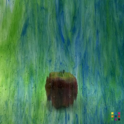 W Streaky 197-LL AQUALITE dark blue and medium green "Aqualite" 82x107cm