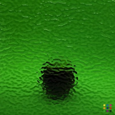 W Ripple 343 medium green 27x27cm