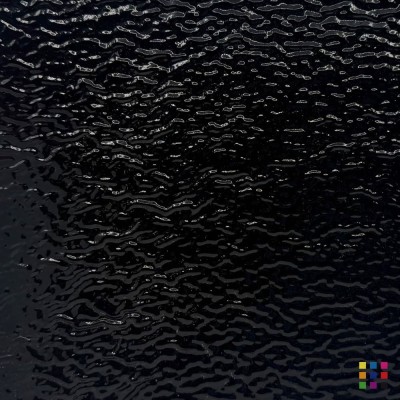 W96 Opalescent 96-02 RIP noir opaque "Ripple" 82x107cm