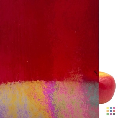 W Double Rolled 18 IRID rouge iridescent 82x107cm