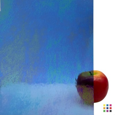 W Double Rolled 189 IRID bleu clair iridescent 82x107cm