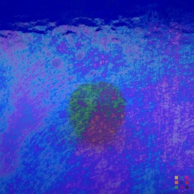 W Double Rolled 1118 IRID iridescent dark cobalt blue 82x107cm