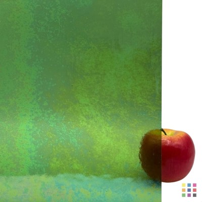 W Double Rolled 286 IRID iridescent medium yellow-green 27x27cm