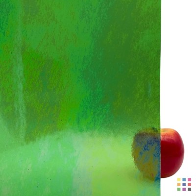 W96 Transparent 96-17 IRID iridescent medium green 27x27cm