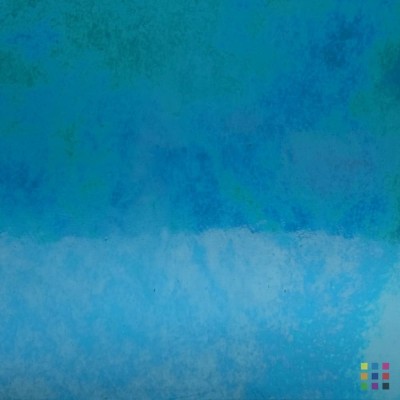 W96 Transparent 96-19 IRID iridescent turquoise blue 27x27cm