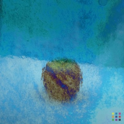 W96 Transparent 96-19 IRID iridescent turquoise blue 82x107cm