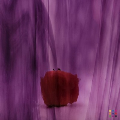 OS Waterglass 444-1W-F violet foncé et pourpre clair 30x28cm