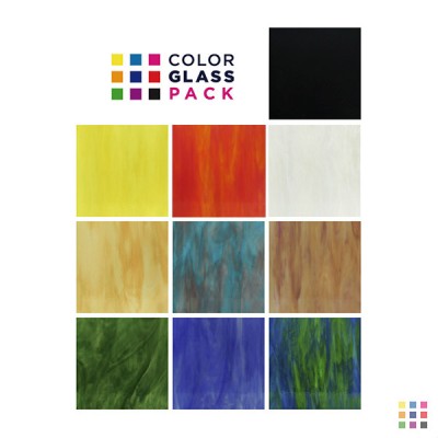 Wissmach "Opalescent" glass pack (10 small sheets)