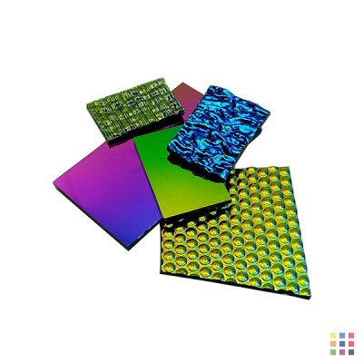 COE96 3mm black Dichroic glass scraps 150g