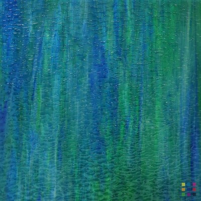W Wisspy WO-197 G azul oscuro y verde medio "Granite" 82x107cm