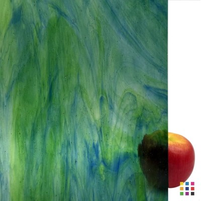 W Streaky 197-LL AQUALITE azul oscuro y verde medio "Aqualite" 27x27cm