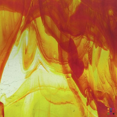 W Streaky 25-LL orange et vert 82x107cm