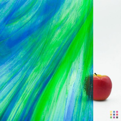 W Streaky 197-LL bleu foncé et vert moyen 82x107cm