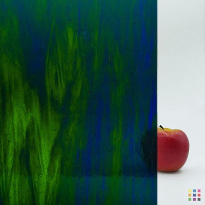 W Streaky 243-LL bleu foncé et vert jaunâtre 82x107cm