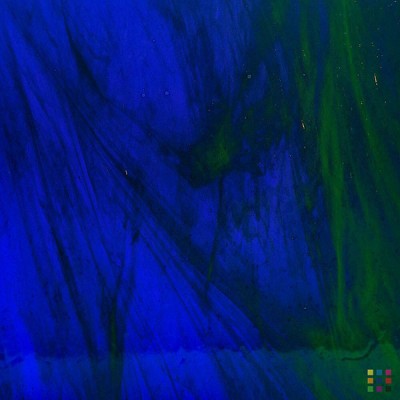 W Streaky 243-LL bleu foncé et vert jaunâtre 82x107cm