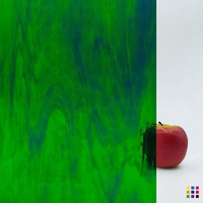 W Streaky 702-LL verde medio y azul oscuro "Mystic" 82x107cm