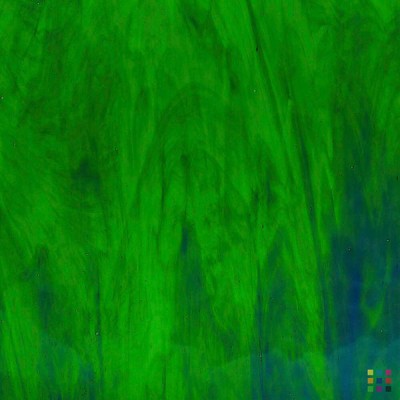 W Streaky 702-LL verde medio y azul oscuro "Mystic" 82x107cm