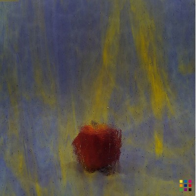 W Streaky 705-LL violet et ambre moyen "Mystic" 82x107cm