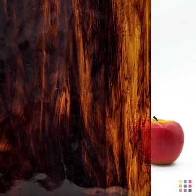 W Streaky 706-LL light amber and brown "Mystic" 82x107cm