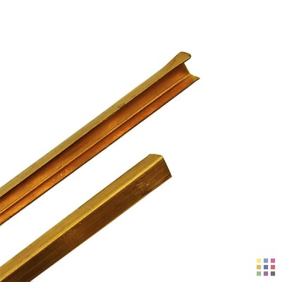 Profilé U en cuivre 1,80m / 4x4mm