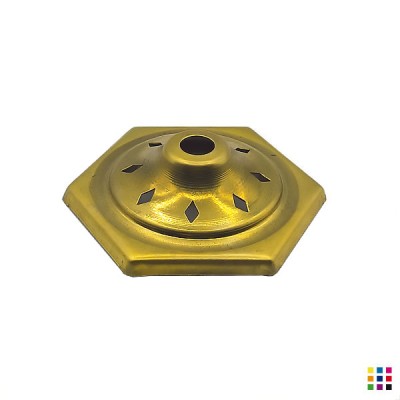 Dessus de lampe hexagonal ajouré