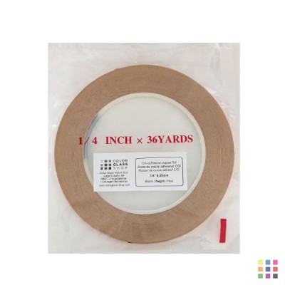 CGI black adhesive copper foil 6.35mm (1/4")