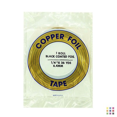 EDCO black adhesive copper foil 6.4mm (1/4")