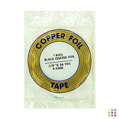 EDCO black adhesive copper foil 9.5mm (3/8")