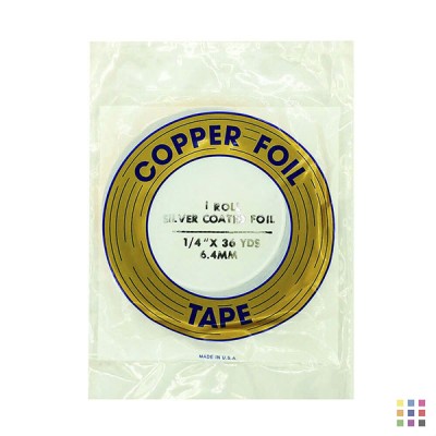 Cinta de cobre adhesivo EDCO plata 6,4mm (1/4")