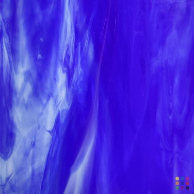 W96 Opalescent 96-28 bleu foncé et blanc 82x107cm