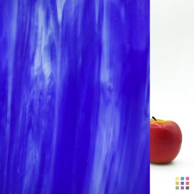 W96 Opalescent 96-28 bleu foncé et blanc 82x107cm