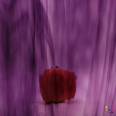 OS Waterglass 444-1W-F deep violet and light purple 56x122cm