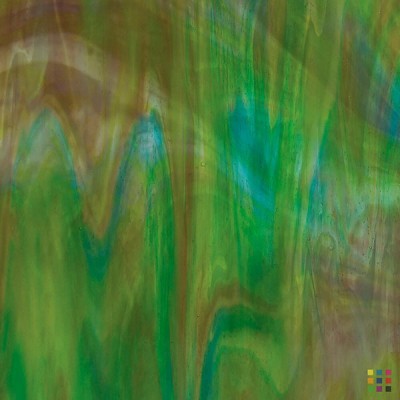 W Wisspy WO-264 púrpura, verde amarillento y azul cielo 82x107cm