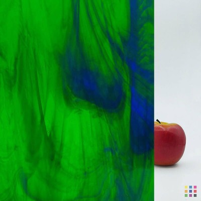 W Wisspy WO-702 verde medio y azul oscuro "Mystic" 82x107cm