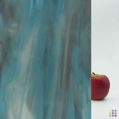 W Opalescent 85-D pourpre moyen et bleu ciel 82x107cm