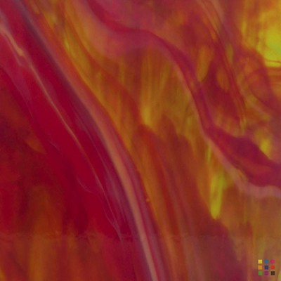 W Opalescente 25-D naranja y verde 82x107cm