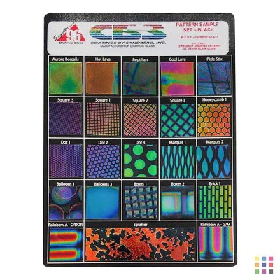 COE96 pattern/black Dichroic glass set