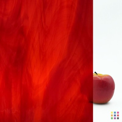 OS Waterglass 451-20W-F ruby red and amber 56x122cm