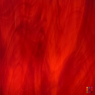 OS Waterglass 451-20W-F ruby red and amber 56x122cm