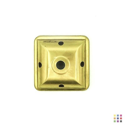 Dessus de lampe carré ajouré 7,3x7,3cm