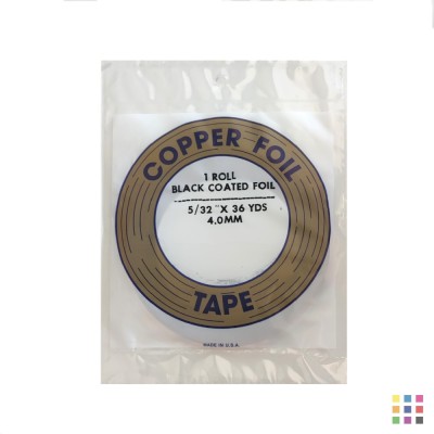 Cinta de cobre adhesivo EDCO negro 4,0mm (5/32")